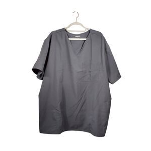 womens gray scrub top
